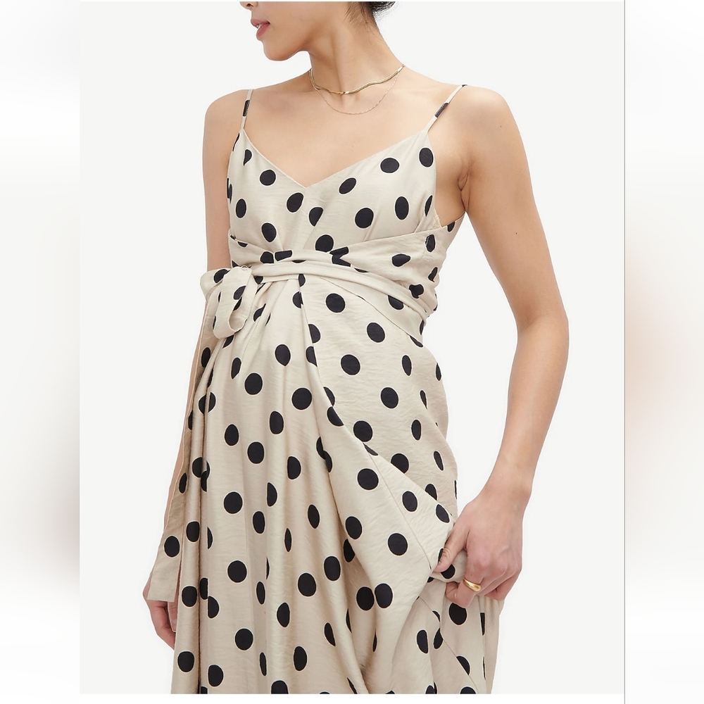NWT Hatch polka dot convertible midi dress
